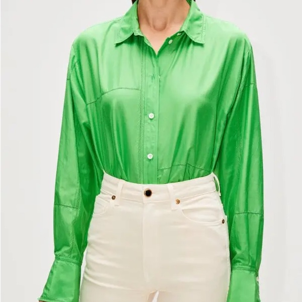 Frame The Oversized Linear Lace - Bright Peridot